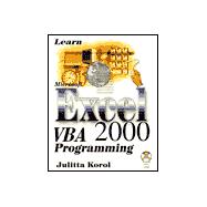 Learn Microsoft Excel VBA 2000 Programming