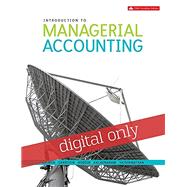 Connect with SmartBook Access Card for Introduction to Managerial Accounting