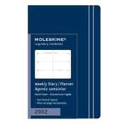 Moleskine 2012 12 Month Weekly Planner Horizontal Prussian Blue Hard Cover X-Small