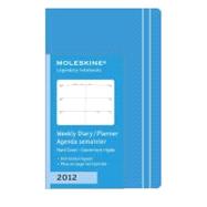 Moleskine 2012 12 Month Weekly Planner Horizontal Cerulean Blue Hard Cover X-Small