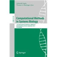 Computational Methods in Systems Biology: 11th International Conference, Cmsb 2013, Klosterneuburg, Austria, September 22-24, 2013, Proceedings