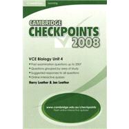 Cambridge Checkpoints VCE Biology Unit 4 2008