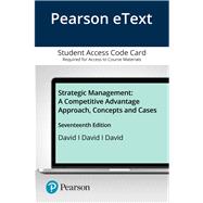 Pearson eText for Strategic Management A Competitive Advantage Approach. Concepts and Cases -- Access Card