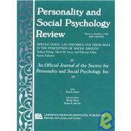 Lay Theories and Their Role in the Perception of Social Groups: A Special Issue of Personality and Social Psychology Review