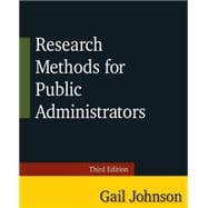 Research Methods for Public Administrators: Third Edition book cover, ISBN 9780765637147