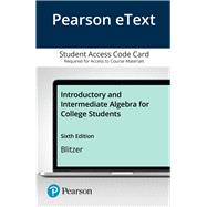 Pearson eText Introductory and Intermediate Algebra for College Students -- Access Card