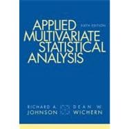 Applied Multivariate Statistical Analysis