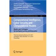 Computational Intelligence, Cyber Security and Computational Models, Models and Techniques for Intelligent Systems and Automation