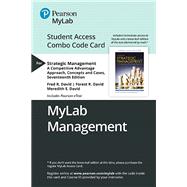 MyLab Management with Pearson eText -- Combo Access Card -- for Strategic Management A Competitive Advantage Approach: Concepts and Cases
