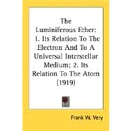 Luminiferous Ether : 1. Its Relation to the Electron and to A Universal Interstellar Medium; 2. Its Relation to the Atom (1919)