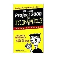 Microsoft Project 2000 For Dummies Quick Reference