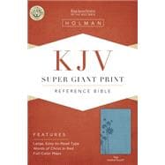 KJV Super Giant Print Reference Bible, Teal LeatherTouch