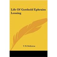 Life of Gotthold Ephraim Lessing