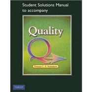 Student Solutions Manual for Quality