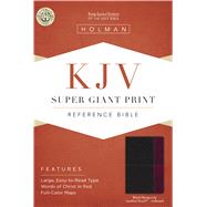 KJV Super Giant Print Reference Bible, Black/Burgundy LeatherTouch Indexed