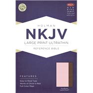 NKJV Large Print Ultrathin Reference Bible, Pink/Brown LeatherTouch