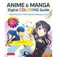 Anime & Manga Digital Coloring Guide book cover, ISBN 9784805317228