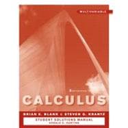 Student Solutions Manual to accompany Calculus: Multivariable 2e