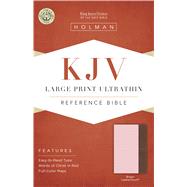 KJV Large Print Ultrathin Reference Bible, Pink/Brown LeatherTouch