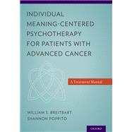 Individual Meaning-Centered Psychotherapy for Patients with Advanced Cancer A Treatment Manual