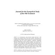 Journal for the Evangelical Study of the Old Testament