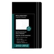 Moleskine 2012 18 Month Weekly Notebook Planner Black Soft Cover X-Large