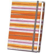 Orange Striped Fabric Journal