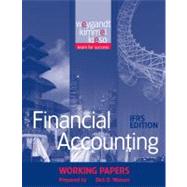 Financial Accounting: IFRS Edition, Working Papers, 1st Edition