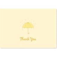 Shower: Thank You: Linen Finish-Gold Foil-Blank Interior