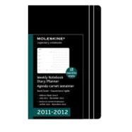 Moleskine 2012 18 Month Weekly Notebook Planner Black Hard Cover Large