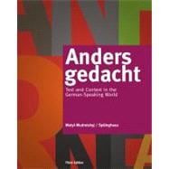 Anders gedacht Text and Context in the German-Speaking World