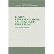 Lexical Representations And Sentence Processing: A Special Issue of Language And Cognitive Processes