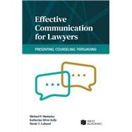 Effective Communication for Lawyers(Academic and Career Success Series) book cover, ISBN 9798892097321