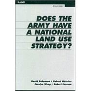 Does The Army Have A National Land Use Strategy?