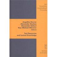 Text Resources and Lexical Knowledge