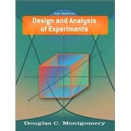 Design and Analysis of Experiments, 6th Edition