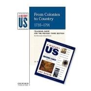 From Colonies to Country Elementary Grades Teaching Guide, A History of US  Teaching Guide pairs with A History of US: Book Three