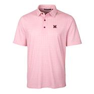 Cutter and Buck Pike Double Dot Print Stretch Polo