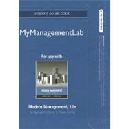 Modern Management Mymanagementlab Student Access Code: Concepts and Skills