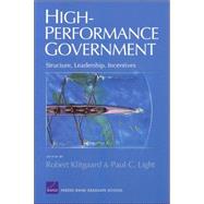 High-Performance Government Structure, Leadership, Incentives