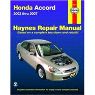 Haynes Repair Manual Honda Accord 2003 thru 2007