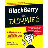 BlackBerry<sup>®</sup> For Dummies<sup>®</sup>