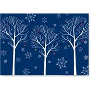 Forest Silhouette Deluxe Holiday Cards