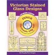 Victorian Stained Glass Designs CD-ROM and Book