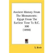 Ancient History from the Monuments : Egypt from the Earliest Time to B. C. 300 (1890)
