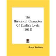 The Historical Character Of English Lyric