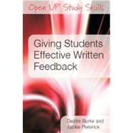 Giving students effective written feedback