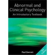 Abnormal and Clinical Psychology An Introductory Textbook