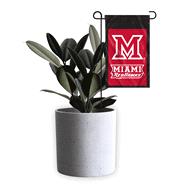 Miami University Mini Garden Flag w/Metal Pole