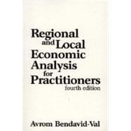 Regional and Local Economic Analysis for Practitioners